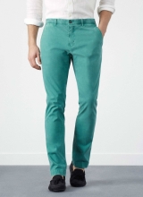 Hackett Men Garment Dye Canvas Kensington Chinos Evergreen T36i8849