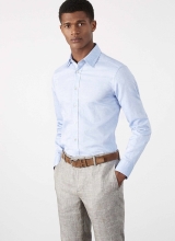 Hackett Men Blue Dobby Texture Shirt Blue R63h9271