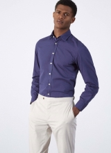 Hackett Men Garment Dye Dobby Shirt Navy N35i6955