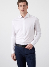 Hackett Men Cotton Poplin Shirt White A42z3261