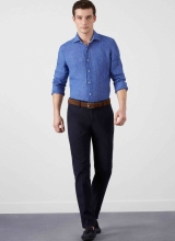 Hackett Men Garment Dye Linen Shirt Summer Pink F69e9579